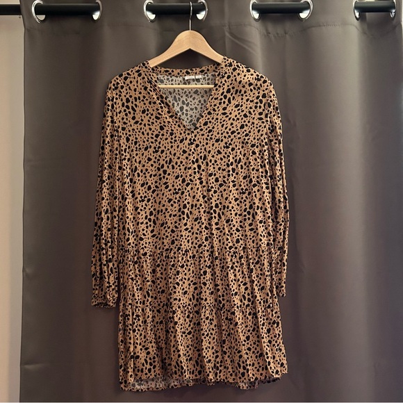 Gap Cheetah print, long sleeve dress - Picture 1 of 4